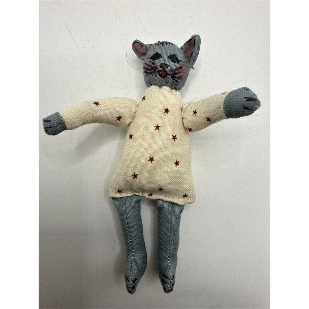 Vintage‎ Miniature Stuffed Cat Primitive Cute Small 3.5